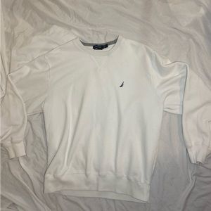 Nautica White Crewneck Sweatshirt